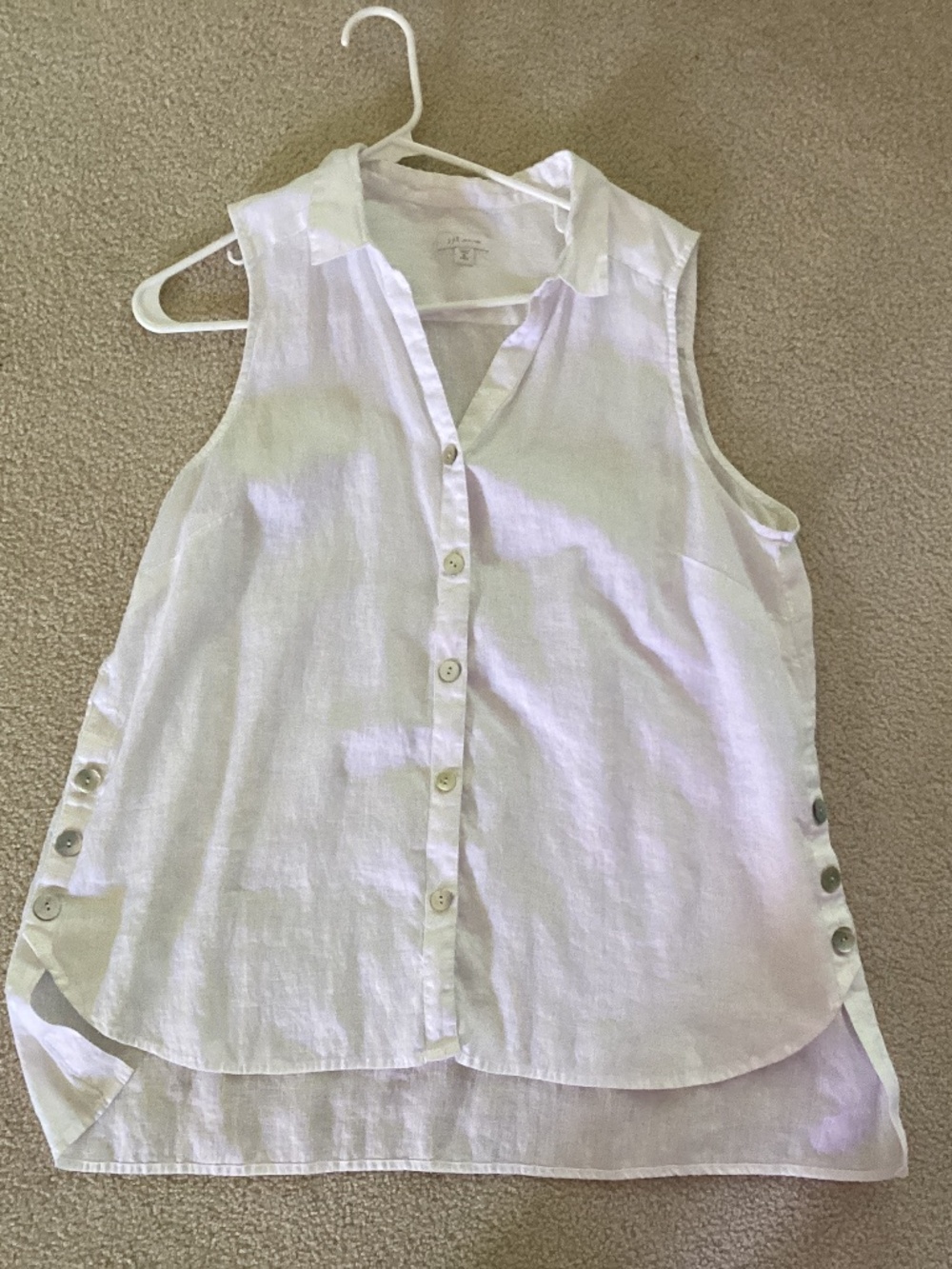 J Jill white linen top XLP